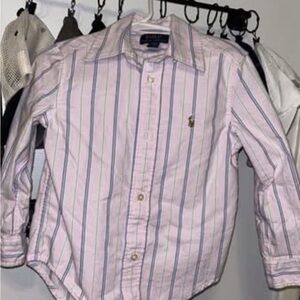 Polo by Ralph Lauren Kids Shirt in Pink and Blue Stripes